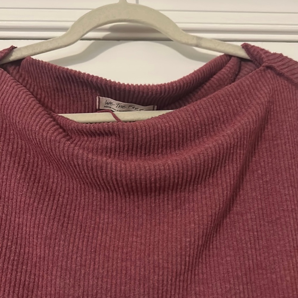 We The Free Off-the-Shoulder Sweater in Mauve